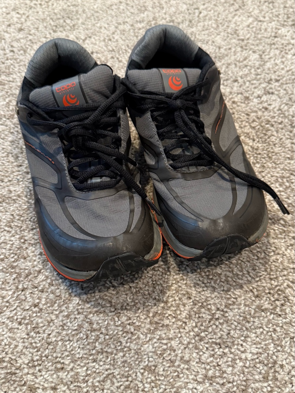 Topo Designs Athletic Revoker Gray and Orange Women's Waterproof Running Shoes